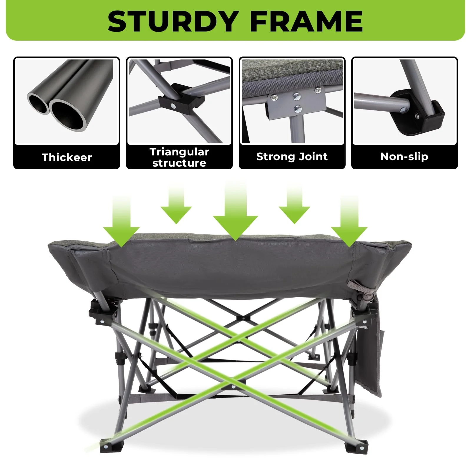 FUNDANGO 9C2436 Oak Pro Camping Cot Foldable - Image 2
