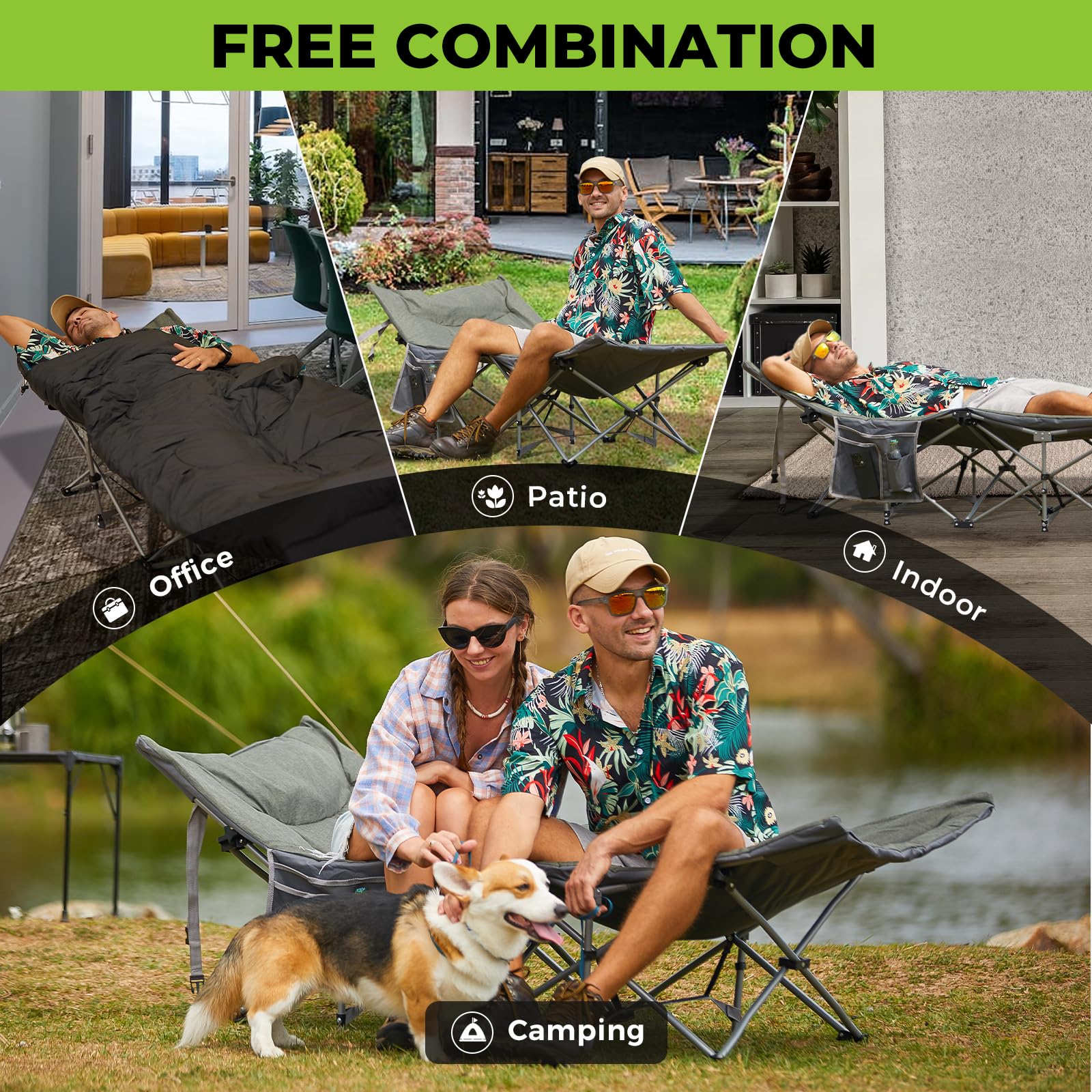 FUNDANGO 9C2436 Oak Pro Camping Cot Foldable - Image 7