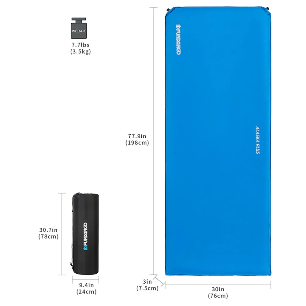 FUNDANGO Alaska Camping Mat Blue - Image 2
