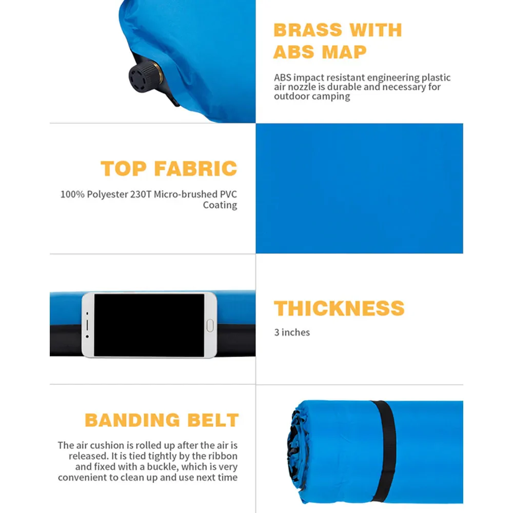 FUNDANGO Alaska Camping Mat Blue - Image 4