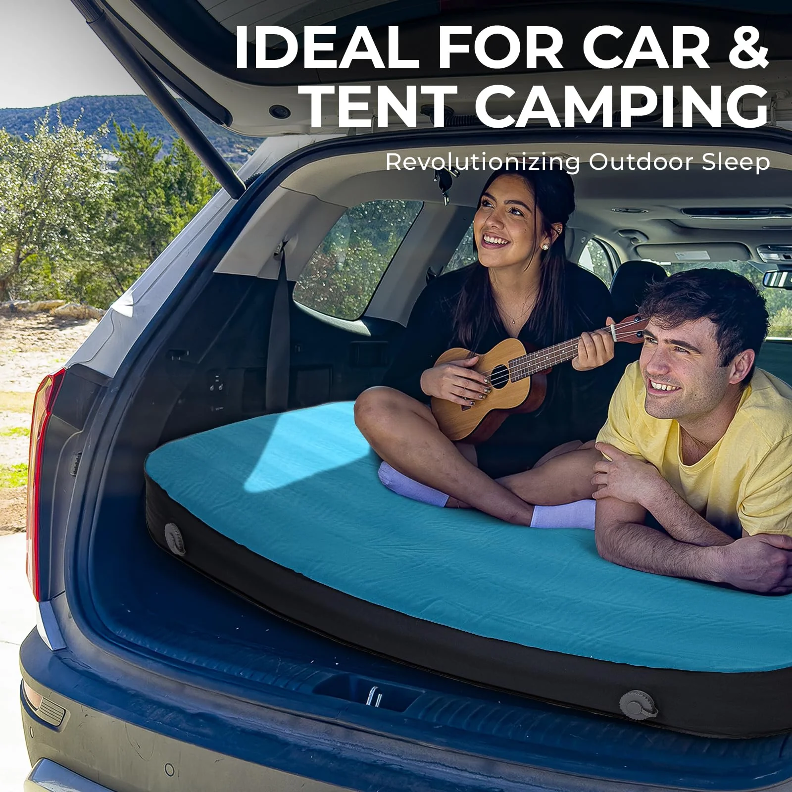 FUNDANGO Classic Double 10 Camping Mat Blue - Image 3