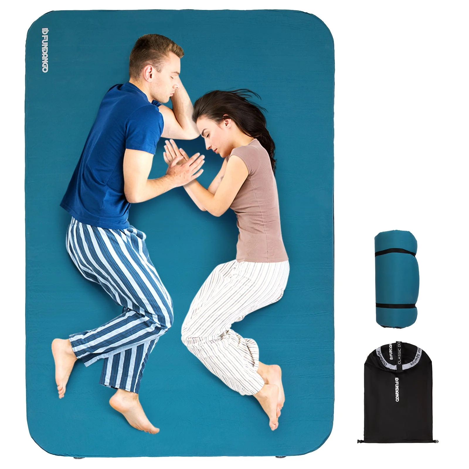 FUNDANGO Classic Double 10 Camping Mat Blue - Image 12